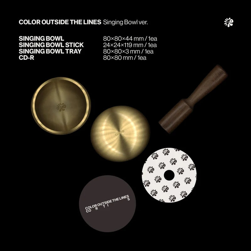 CORTIS COLOR OUTSIDE THE LINES Singing Bowl Ver. box and components