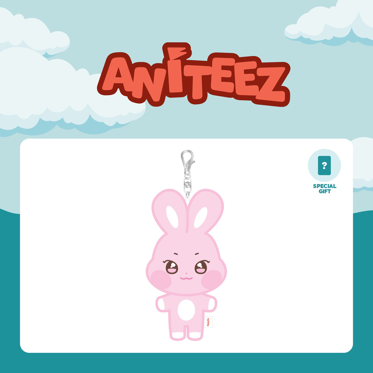 2024 ATEEZ ANITEEZ IN ILLUSION official design artwork: DDEONGbyeoli plush keyring with clasp