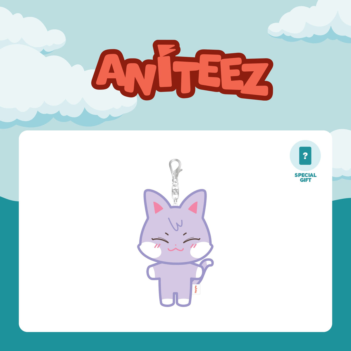 2024 ATEEZ ANITEEZ IN ILLUSION official design artwork: SANdeoki plush keyring with clasp