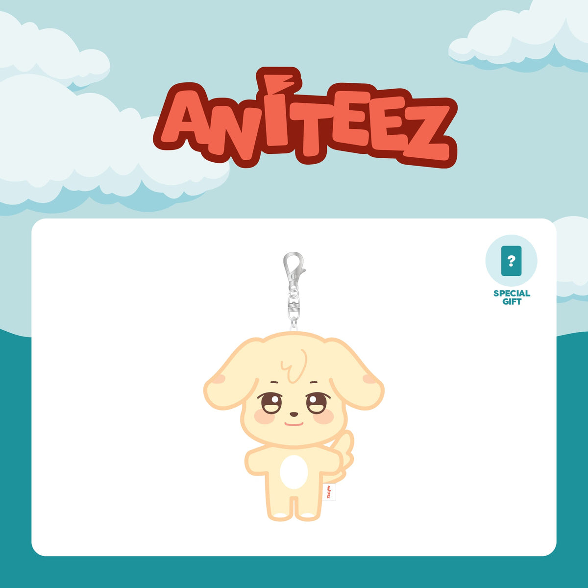 2024 ATEEZ ANITEEZ IN ILLUSION official design artwork: TYUdeongi plush keyring with clasp