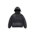 BTS ARIRANG charcoal zip-up hoodie front with distressed details and subtle tour branding