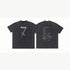 BTS POP-UP: ARIRANG black short-sleeve T-shirt, front and back views