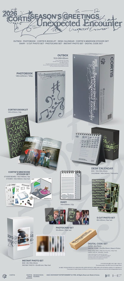 Contents of CORTIS 2026 Season's Greetings Unexpected Encounter