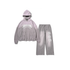 Gray BTS WORLD TOUR ARIRANG Japan hoodie and matching pants set on a clean white background.