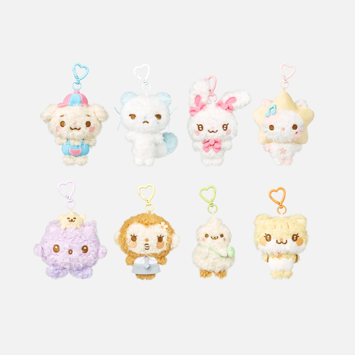 Hearts2Hearts 2026 HEARTS 2 HOUSE character doll keyrings, all eight member designs